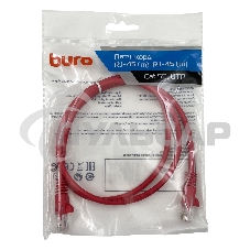 Патч-корд Buro cat5E 1м красный RJ-45 (m)-RJ-45 (m)