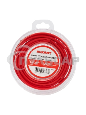 Трубка термоусаживаемая 3.0/1.5мм красн. ролик 2.44м Rexant 29-0004