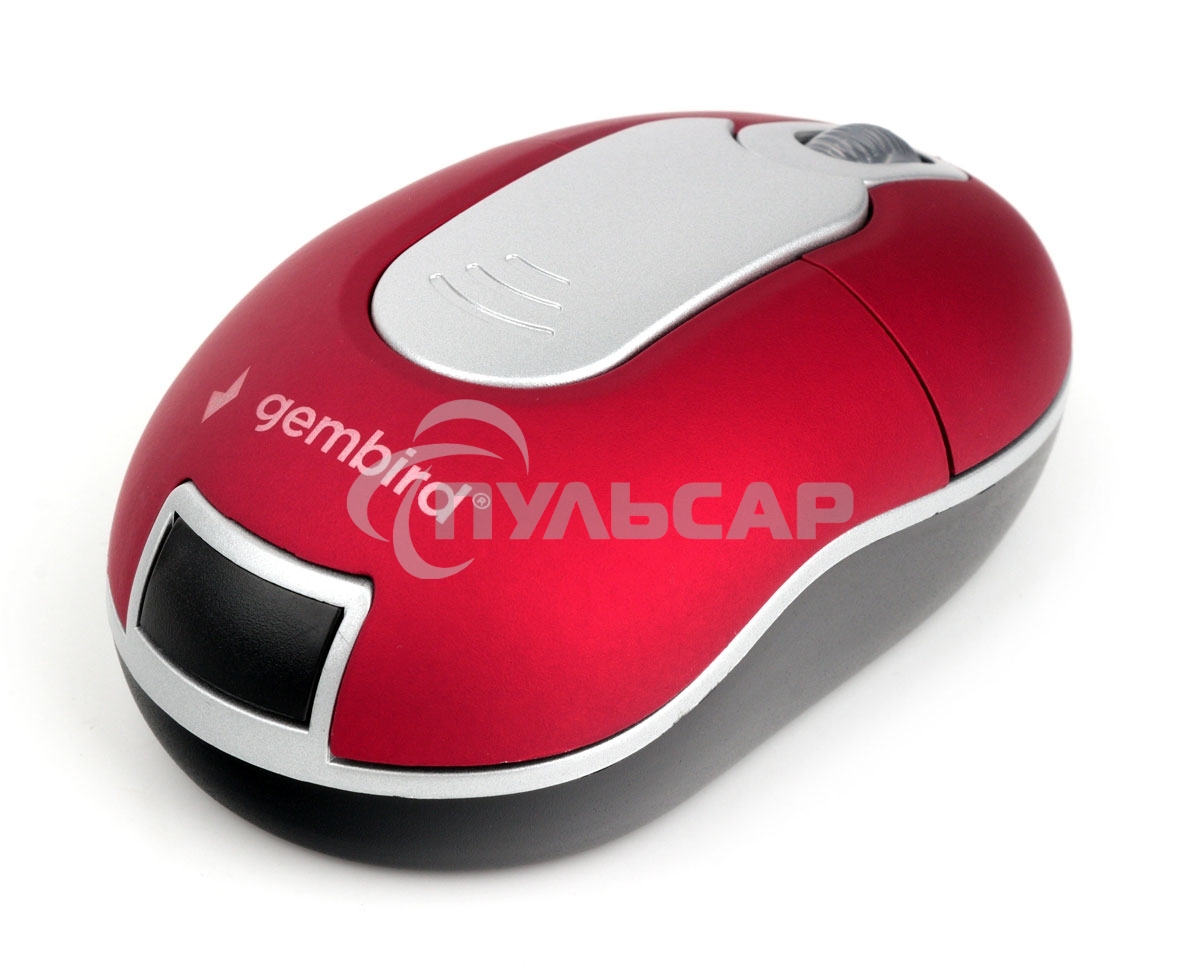 Мышь беспроводная Gembird MUSW-605 красный, 1200 dpi, радиоканал, USB, кнопки - 3