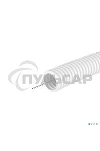 Труба ПЛЛ гибкая гофр. не содержит галогенов д.25 м м, ПВ-0, с протяжкой,50 м, белый