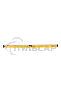 Уровень алюминиевый, магнит., фрезерованный, 3 глазка (1 зеркал.), 0,5 мм/м, 1000 мм  Denzel