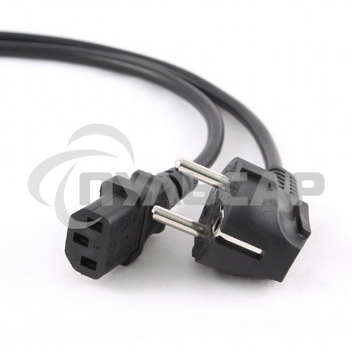 Кабель питания Cord Power Gembird/Cablexpert PC-186 / 1.8м, Schuko- C13, 6А, черный, с зазем.