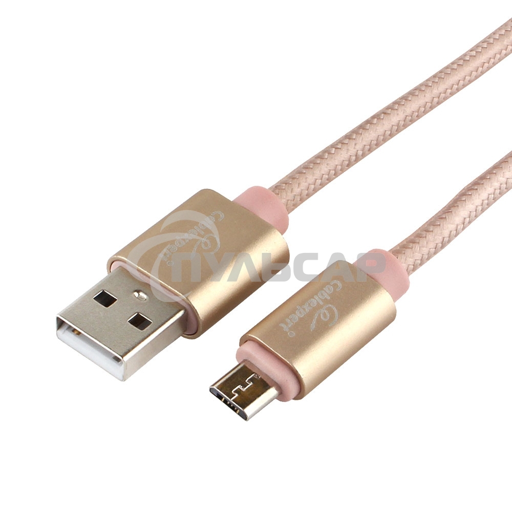 Кабель USB2.0 Cablexpert CC-U-mUSB01Gd-1.8M, AM/microB, серия Ultra, длина 1.8м, золотой, блистер