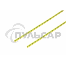 Термоусаживаемая трубка Rexant 1,5/0,75 мм, желто-зеленая, упаковка 50 шт. по 1 м