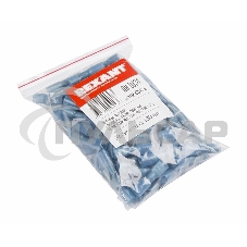 Клемма плоская полностью изолированная термоусаживаемая гнездо 6.6 мм 1.5-2.5 мм² (РПи-м-т 2.5-(6.3) синий Rexant