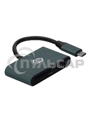 Устройство чтения карт памяти Type C Digma CR-СA2512-G темно-серый