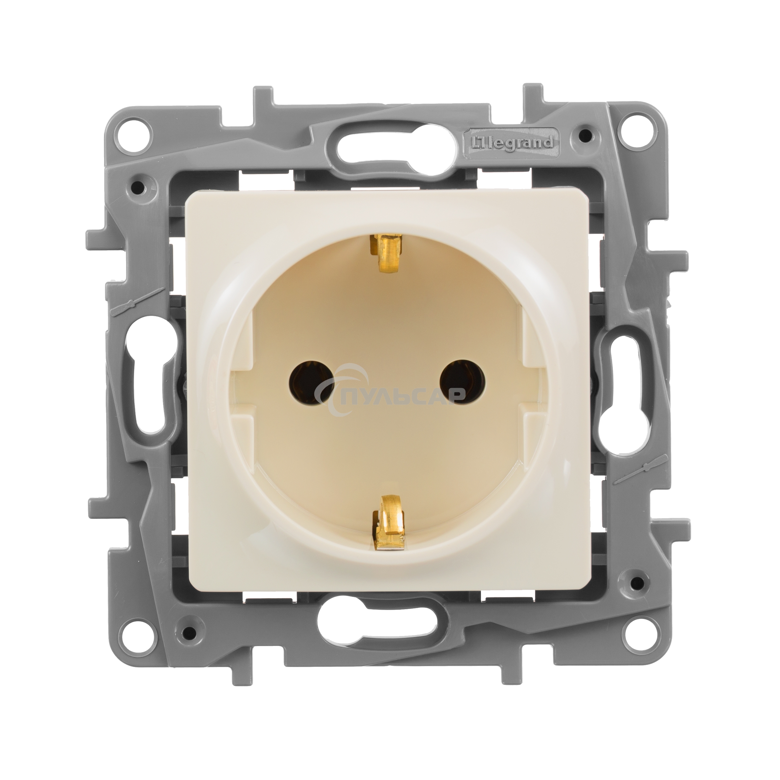 Розетка 2К+З винты, сл. кость ETIKA 