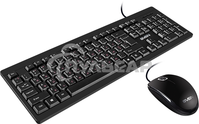 Комплект клавиатура + мышь SVEN KB-S320C клавиатура и мышь черные (USB, 105 кл, 4 кнопки, 1000 dpi)