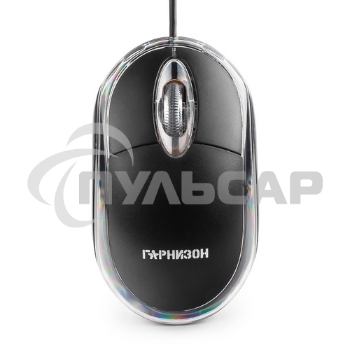 Мышь проводная Гарнизон GM-100 черный, 1000 dpi, USB, кнопки - 3