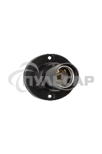 Патрон карболитовый настенный Е27 черный c этикеткой наклонный Rexant