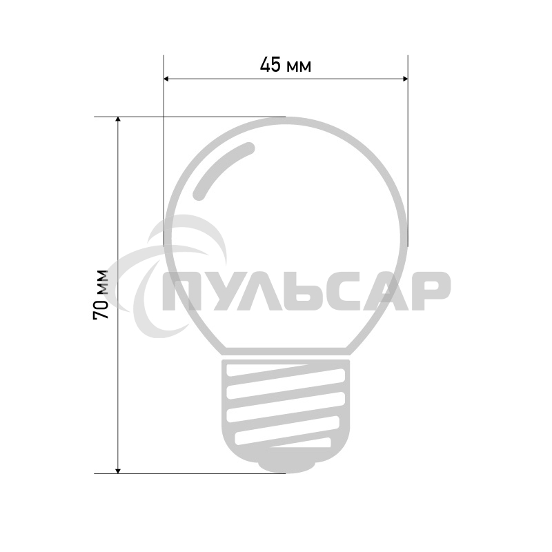 Лампа светодиодная Neon-night d-45 3 LED 1Вт шар . белая E27 25лм 220В