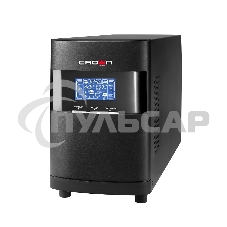 Источник бесперебойного питания CROWN On-Line CMUOA-350-1K EURO 1000VA/900W, корпус металл, TOWER, АКБ 3*12V/7AH, PF-0.9, AVR 110-300V, порт RJ-11/45+USB/RS-232, EPO, розетки 2*EURO, входной кабель 2 м, вентилятор охлаждения, автомат, слот для SNMP, порт 