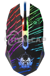 Мышь проводная Defender Dark Agent GM-590L черный, 12800 dpi, USB, кнопки - 6