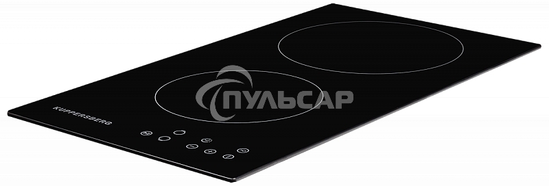 Электрическая варочная панель Kuppersberg ECO 302 / домино, ширина 30 см, 2 зоны ускоренного нагрева HI-Light, 1 зона с двойным расширением, сенсорное управление, 3 цифровых дисплея, 9 уровней мощности, таймер, автоматика закипания, автоотключение, защита