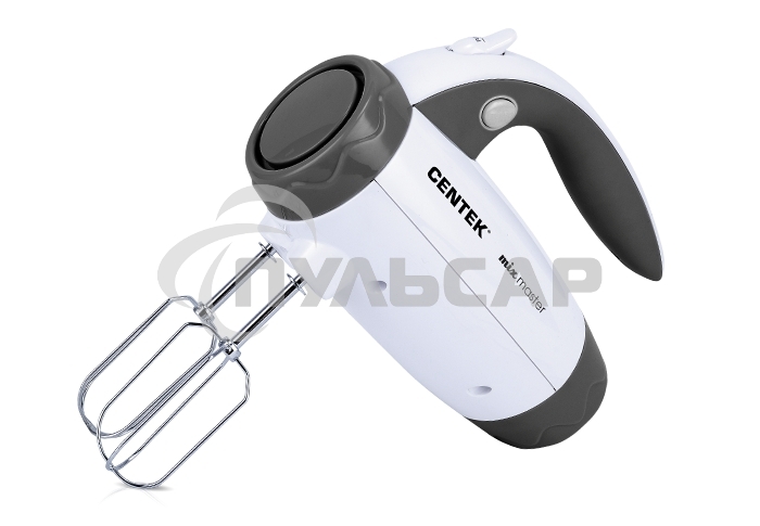Миксер Centek CT-1114 (белый/серый) 350Вт, 6 скоростей+турбо, взбивание/замешивание