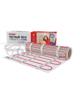 Теплый пол (нагревательный мат) Rexant Classic RNX -1,0-150 (площадь1,0 м2 (0,5 х 2,0 м)),150 Вт, двухжильный с экраном