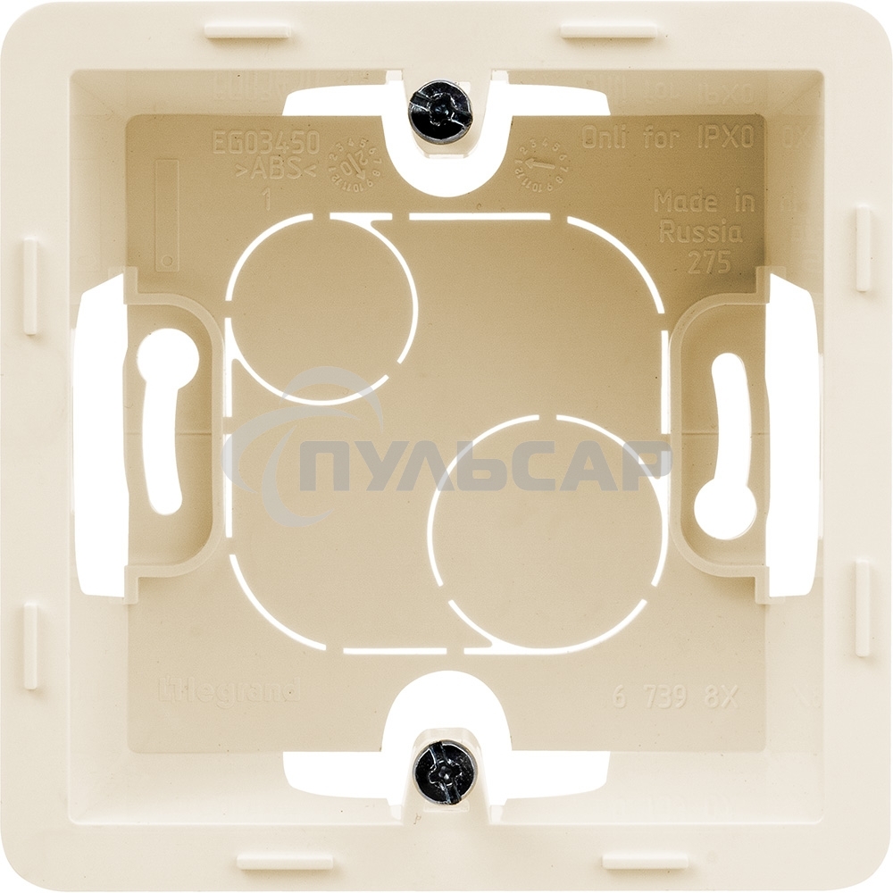 Коробка накладного монтажа 1 пост слоновая кость Inspiria