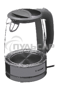 Чайник электрический Starwind SKG2315 1.7л. 2200Вт серый/серебристый (корпус: стекло)