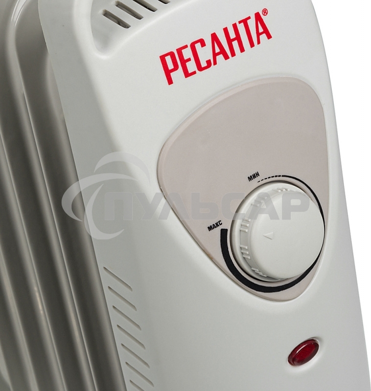 Обогреватель масляный Ресанта ОММ-7Н (7 секций) белый, 700 Вт, 10 м2, термостат 67/3/1