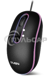 Мышь проводная SVEN RX-90 черный, 1000 dpi, USB, кнопки - 3