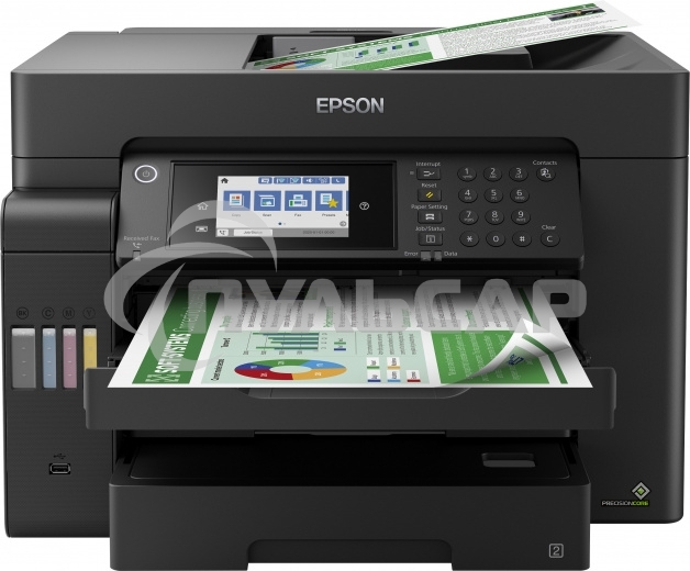 МФУ струйное Epson L15150, (A3, ADF, duplex, 35 стр./мин., Ethernet, Wi-Fi черный)