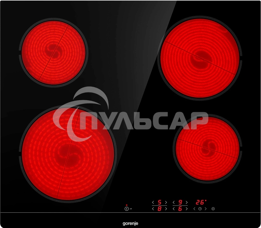 Электрическая варочная панель Gorenje ECT641BSCE Hi-Light, независимая, черный