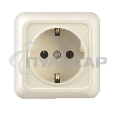 Розетка 1-м ОП Олимп 16А с заземл. беж. UNIVersal Б-О0028