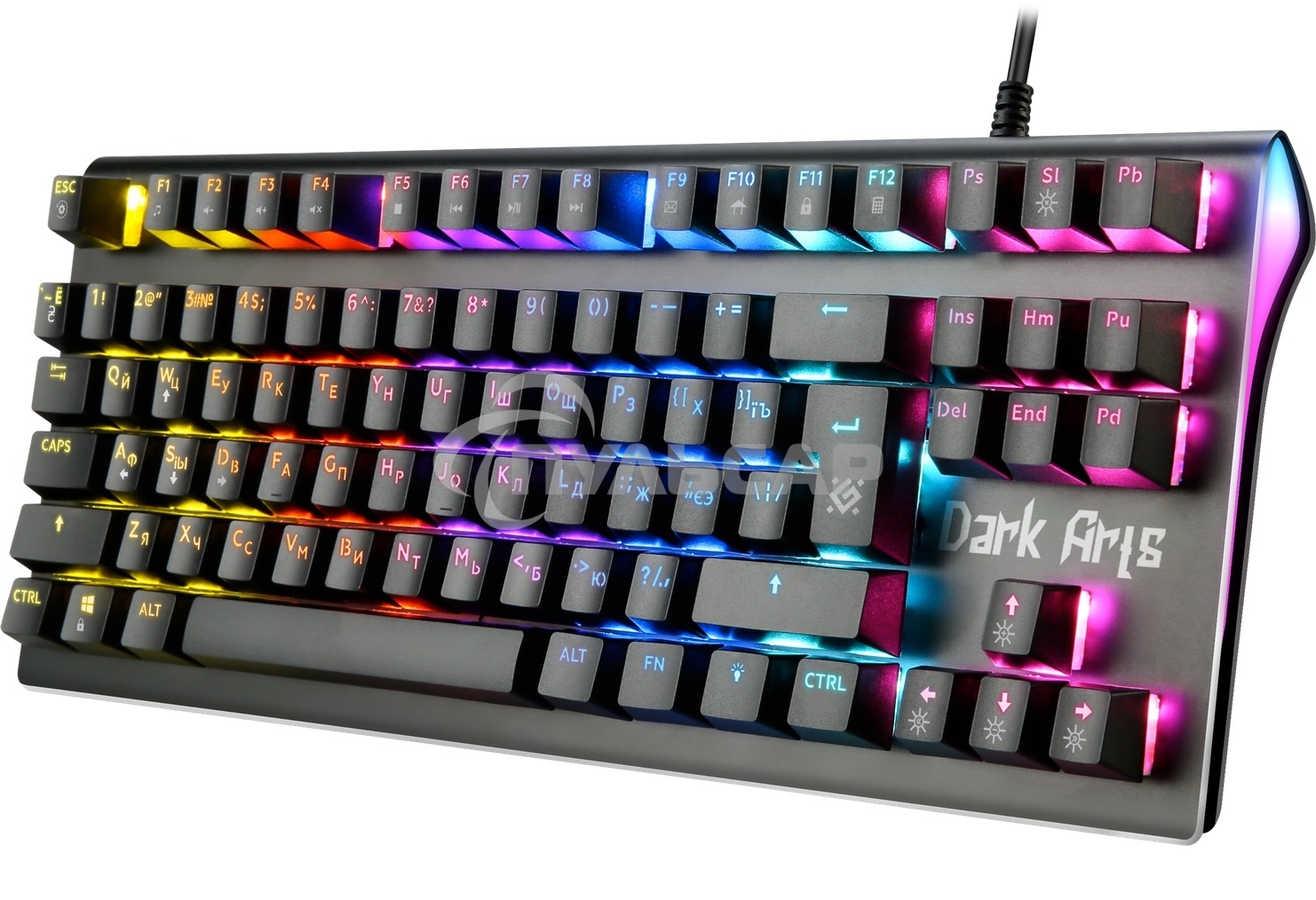 Клавиатура проводная Defender Dark Arts GK-375, USB, черный