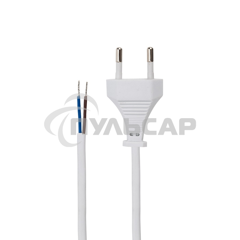 Сетевой шнур 2х0,75 мм², 1,8 м белый Rexant