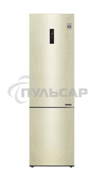 Холодильник LG GA-B509CESL бежевый глянцевый двухкамерный 277/107л морозилка снизу, No Frost