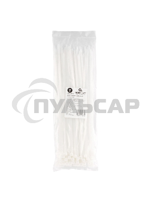 Стяжки NYT-300x4.8 пластиковые 300 мм х 4.8 мм, белые (100 шт.)