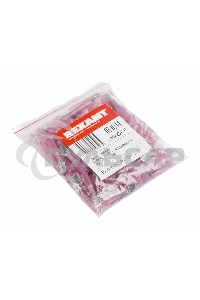 Клемма плоская изолированная термоусаживаемая штекер 6.35 мм 0.5-1.5 мм² РПи-п-т 1.5-(6.3)) красный Rexant