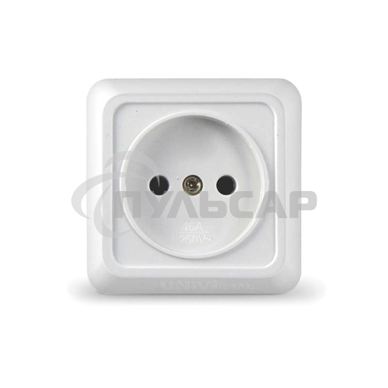 Розетка 1-м ОП Олимп 16А IP20 белый  Universal О0022