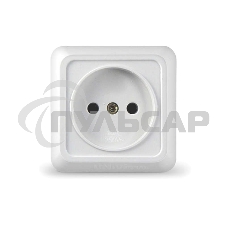 Розетка 1-м ОП Олимп 16А IP20 белый  Universal О0022