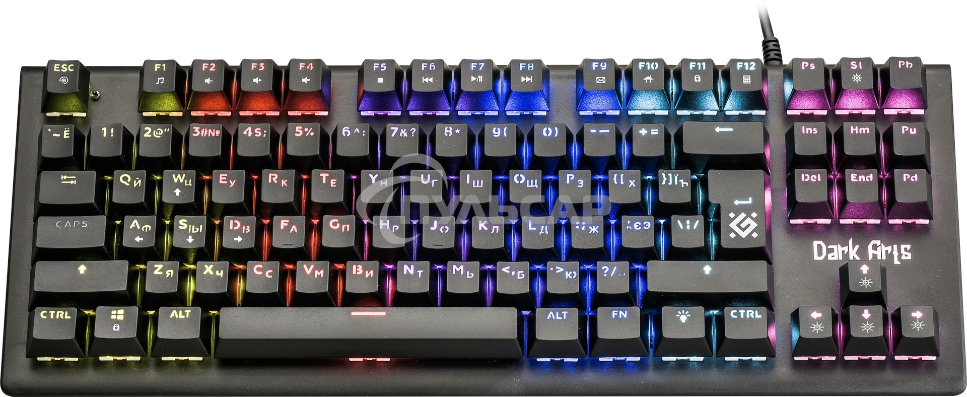 Клавиатура проводная Defender Dark Arts GK-375, USB, черный