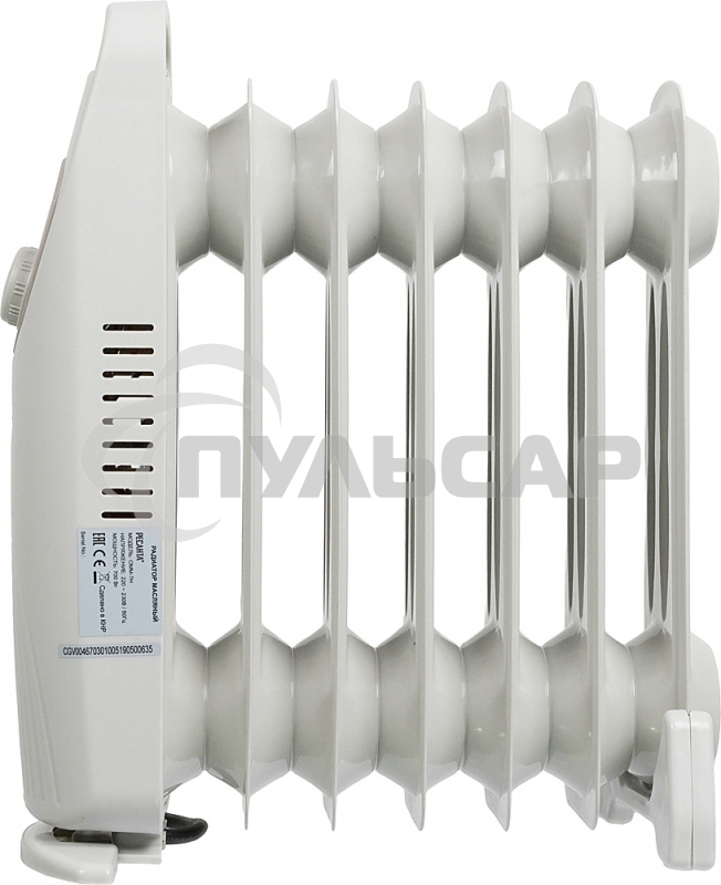 Обогреватель масляный Ресанта ОММ-7Н (7 секций) белый, 700 Вт, 10 м2, термостат 67/3/1