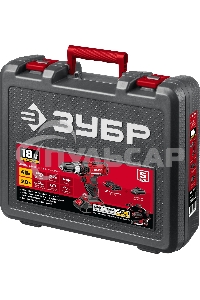 Дрель-шуруповерт ЗУБР ДШЛ-185-22, Аккумуляторная, 18В, 2 АКБ, Кейс