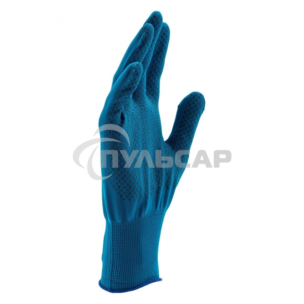 Перчатки из синтетической нити, ПВХ точка, 13 класс, 