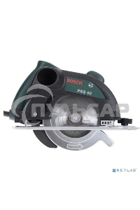 Пилы, Станки Bosch PKS 40 06033C5000 Ручная дисковая пила 850 Вт, глубина пропила под углом 90°: 0-40 мм, глубина пропила под углом 45°: 0-26 мм. Направляющая пластина 120 х 260 мм, масса 2,