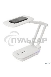 Светильник настольный Rexant Сиквел Про c солнечной панелью и с ночником, 220 В, LED, 5 Вт, 4000 К, бесступенчатое диммирование, заряжаемый, 2 ч автономной работы