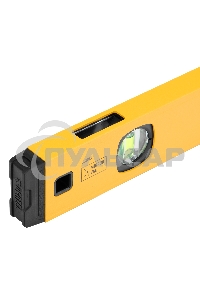 Уровень алюминиевый, магнит., фрезерованный, 3 глазка (1 зеркал.), 0,5 мм/м, 1000 мм  Denzel