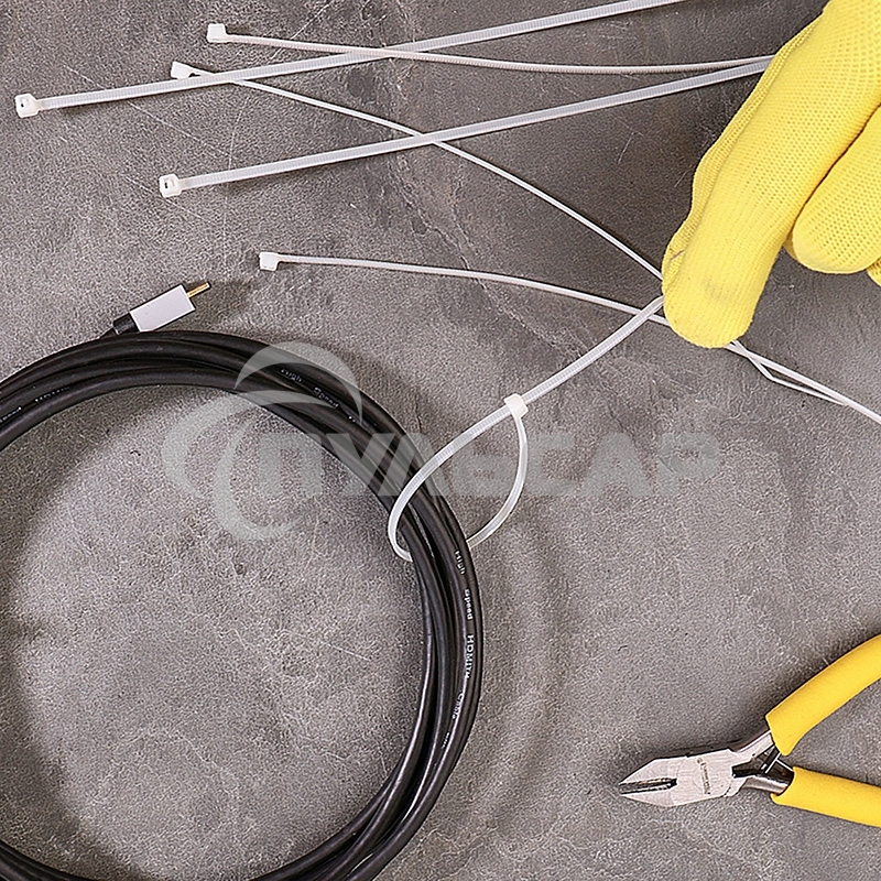 Хомут-стяжка кабельная нейлоновая Rexant 200 x2,5 мм, белая, упаковка 100 шт.