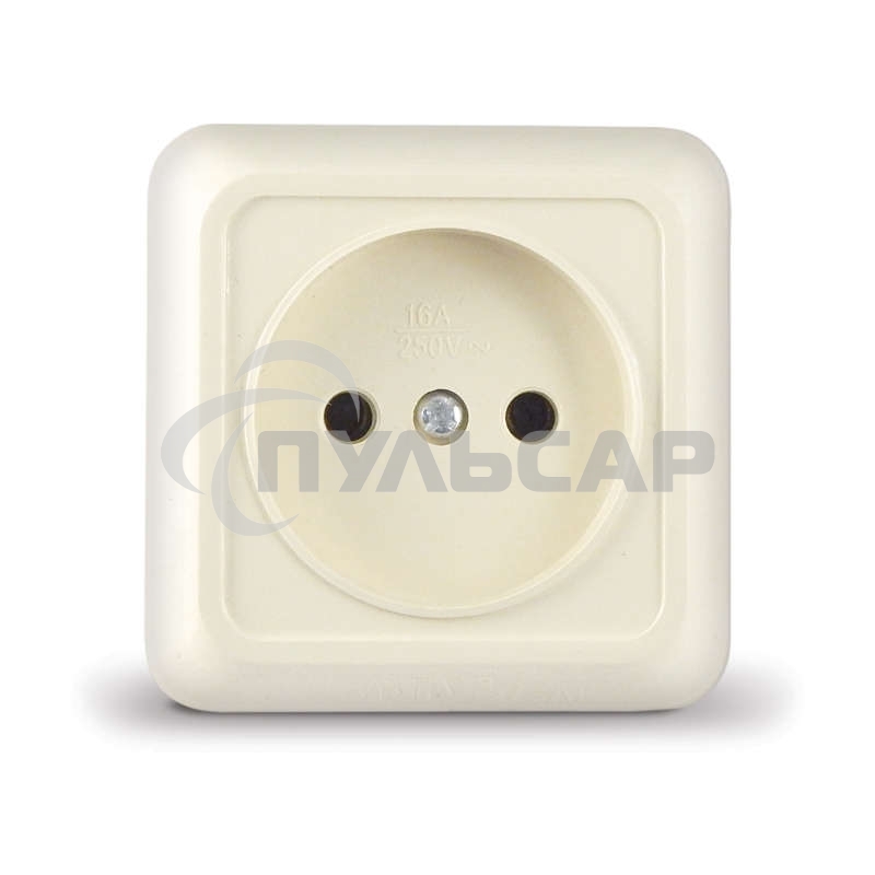 Розетка 1-м ОП Олимп 16А IP20 беж. Universal Б-О0022