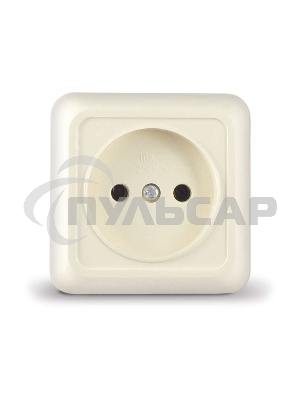Розетка 1-м ОП Олимп 16А IP20 беж. Universal Б-О0022