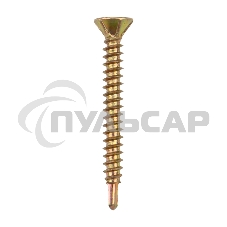 Саморез оконный KRANZ сверло, 3.9х35, желтый цинк, короб (500 шт./уп.)