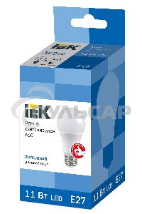 Лампа светодиодная ECO A60 11Вт грушевидная 230В 6500К E27 ИЭК LLE-A60-11-230-65-E27