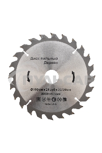 Диск пильный 190 мм х 24 зуб х 30/20 мм Kranz