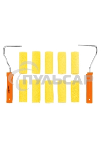 Набор мини-валиков ПОРОЛОН, 100 мм, D - 35 мм, D ручки - 6 мм, 10 шт., 2 бюгеля Sparta