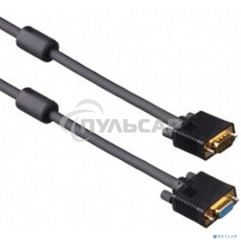 Удлинитель монитор - SVGA card (15M -15F) 1.8м 2 фильтра ExeGate позол. разъемы, экран