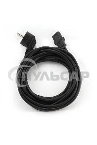 Кабель питания Cord Power Gembird/Cablexpert PC-186 / 1.8м, Schuko- C13, 6А, черный, с зазем.
